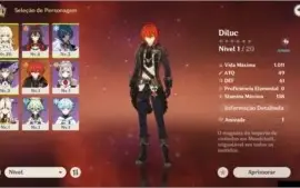 ✨ GENSHIN IMPACT - DILUC 5⭐ AR5-10 ✨ #00005
