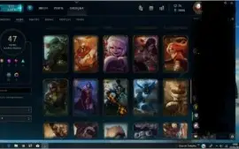 CONTA DE LOL OURO 1 75 PDL BORDA PLATINA SKINS E CAMPEOS