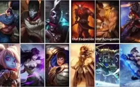 Conta LOL lvl30 com 23 campeões, alguns com skins
