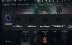 Unranked com 100 Champs e 92 Skins + 1800 RP