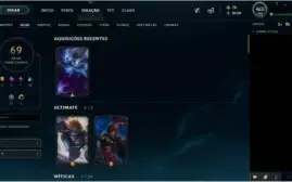 Conta LOL - 142 campeões - 69 skins - na md10 - Borda Plat