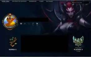 CONTA DE LEAGUE OF LEGENDS (PLATINA V E 65 SKINS)