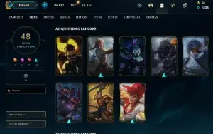 Conta de Valorat, com algumas skins no dima 1