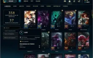 Conta bronze 4 afundada com 89 champs e 39 skins
