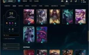Conta bronze 4 afundada com 89 champs e 39 skins
