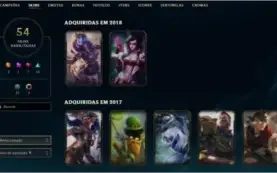 CONTA LOL 54 SKINS (2 ULTIMATES, 3 VITORIOSAS)