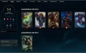 CONTA LOL 54 SKINS (2 ULTIMATES, 3 VITORIOSAS)