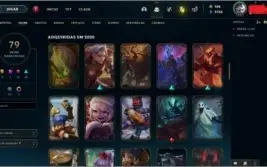 Conta platina 1, com mais de 100 champs
