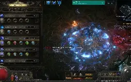 Spark destruindo boss no POE 2 – 300k DPS + Aflições e Mana