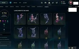 Conta LoL 1200+ skins Plat1