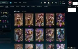 Conta LoL 1200+ skins Plat1