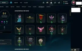 Conta LoL 1200+ skins Plat1