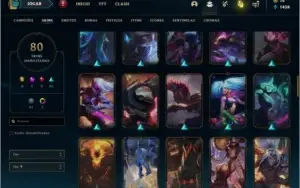 Conta prata 1 com 129 champs e 80 skins.