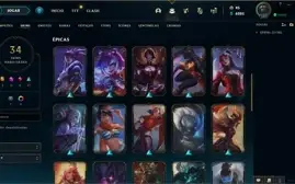 Conta League of Legends [Platina 4] [34 SKINS]