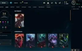 Conta League of Legends [Platina 4] [34 SKINS]