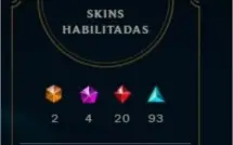 Vendo conta de lol 272 Skins ELO: Mestre