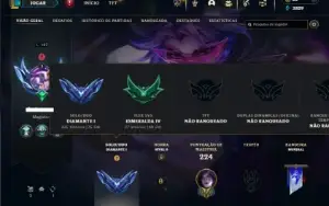 Diamante 1 com 110 Champs e 91 Skins + 12 Cromas