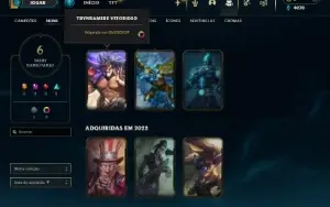 Conta league of legends smurf esmeralda main trynda