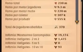 conta de Albion online > equipamento e arma t8  200+ de fama