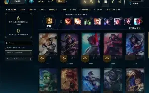 Unranked com 21 Champs e 1 Skin + 2 Fragmentos