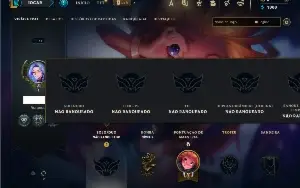 Unranked com 21 Champs e 1 Skin + 2 Fragmentos