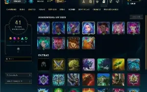 Unranked com 21 Champs e 1 Skin + 2 Fragmentos
