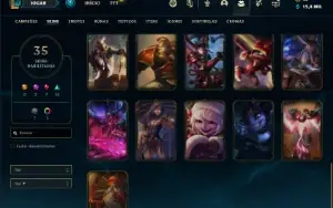 Conta prata 2 com 45 Champs e 35 Skins ( MAIN ADC )
