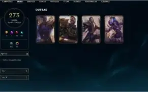 Conta Plat 4 274 Skins