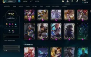 Conta League of Legends + de 700 skins e 10k investido