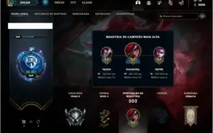 Conta prata 2 com 128 champs e 106 skins