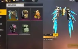 Conta Free Fire Conjunto Angelical , samurai , cowboy