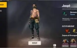 Conta Free Fire Conjunto Angelical , samurai , cowboy