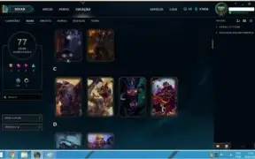 Conta LOL Platina 5 All champs 77 skins