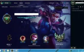 Conta LOL Platina 5 All champs 77 skins