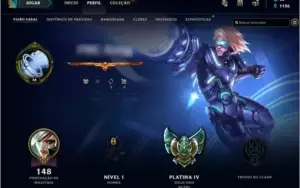 Conta LOL - Platina V , borda de gold