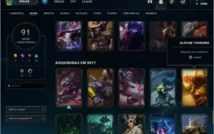 Conta Ouro IV, 91skin 139 campeões
