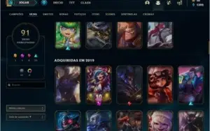 Conta Ouro IV, 91skin 139 campeões