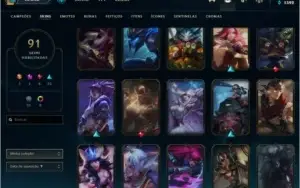 Conta Ouro IV, 91skin 139 campeões