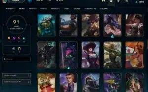Conta Ouro IV, 91skin 139 campeões