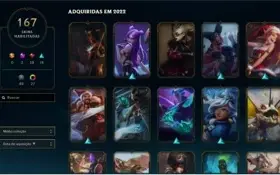 Lol Conta Mestre cheia de skin todos os champs