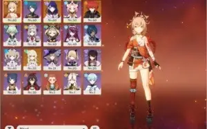 Arataki itto, Raiden, Yoimiya, Diluc, Ar37