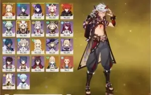 Arataki itto, Raiden, Yoimiya, Diluc, Ar37