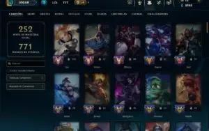 Unranked com 110 CHamps e 67 Skins +1 Prestigio do Sylas
