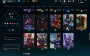 Unranked com 110 CHamps e 67 Skins +1 Prestigio do Sylas