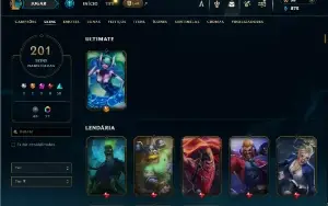 Platina 3 com TODOS os champs e 201 Skins + Ryze Triunfante