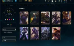 Platina 3 com TODOS os champs e 201 Skins + Ryze Triunfante