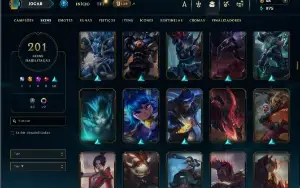 Platina 3 com TODOS os champs e 201 Skins + Ryze Triunfante