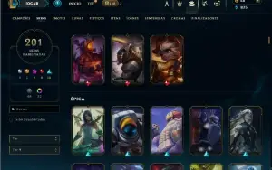 Platina 3 com TODOS os champs e 201 Skins + Ryze Triunfante