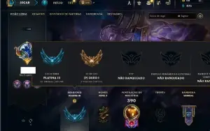 Platina 3 com TODOS os champs e 201 Skins + Ryze Triunfante
