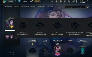 Unranked com TODOS os champs e 194 Skins ( MID / JG / TOP )